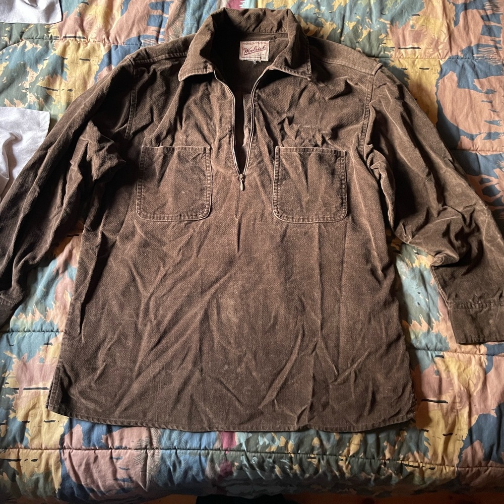 🌸Women’s  size S Woolrich pullover 100% cotton heavy weight “velveteen” shirt🌸